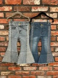 Girls Light Denim Jean Bell Pant