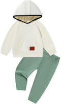 Toddler Boy Clothes Boys Fall Winter Outfit Long Sleeve Solid Hoodie Sweatshirts+Sweatpant 2Pcs Baby Clothing