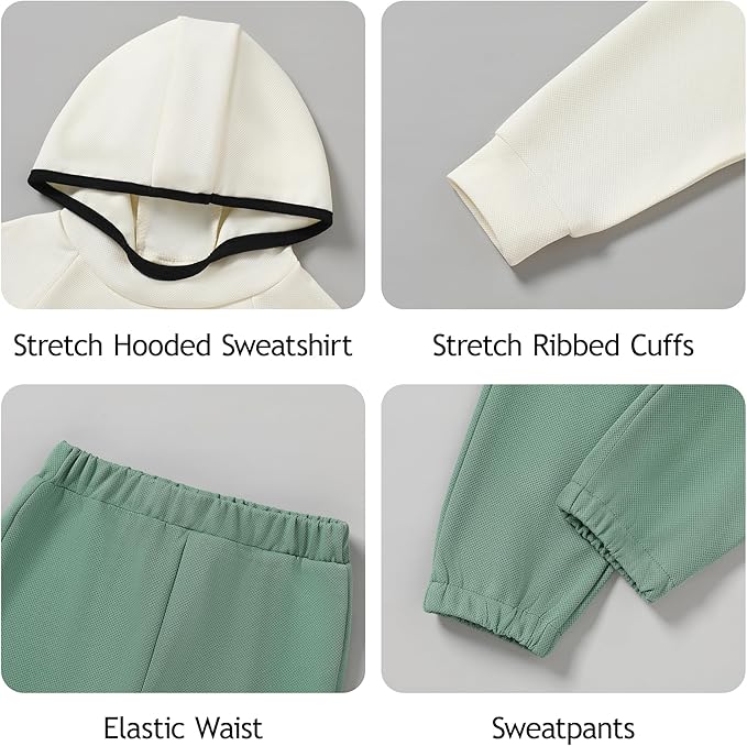 Toddler Boy Clothes Boys Fall Winter Outfit Long Sleeve Solid Hoodie Sweatshirts+Sweatpant 2Pcs Baby Clothing