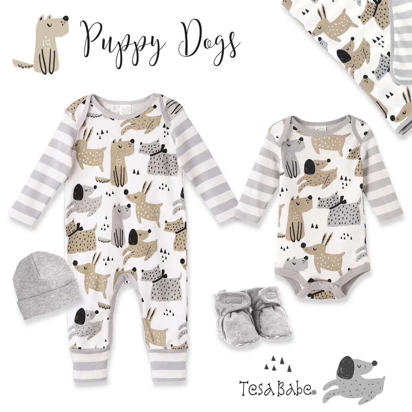 Baby Boy Puppy Dogs Cotton Romper
