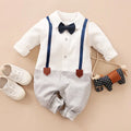 Baby Boy’s White Faux-Two “Grace” Jumpsuit (Loose Fit) White