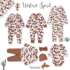 Cowboy Henley Baby Romper – Bamboo Western Spirit