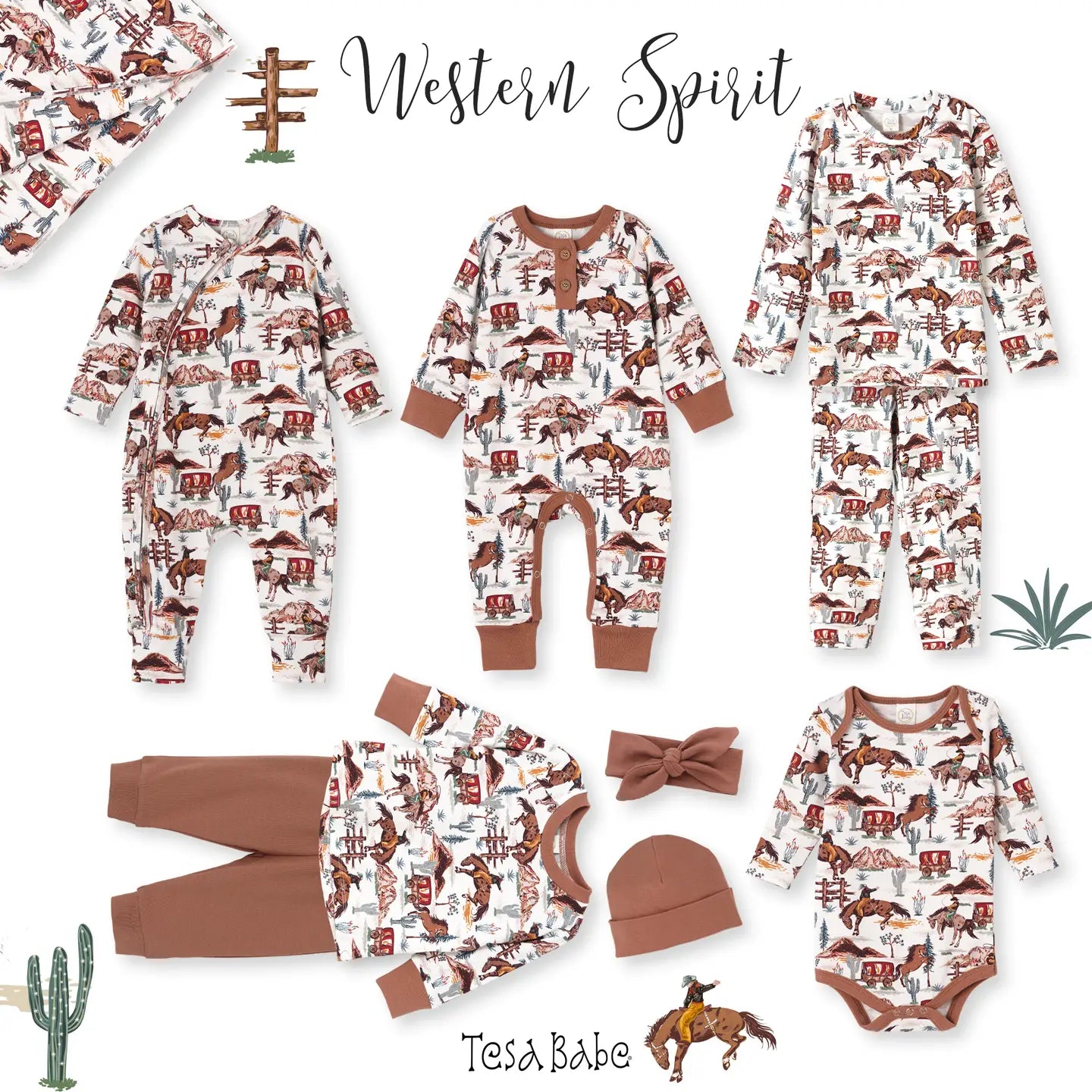 Cowboy Henley Baby Romper – Bamboo Western Spirit