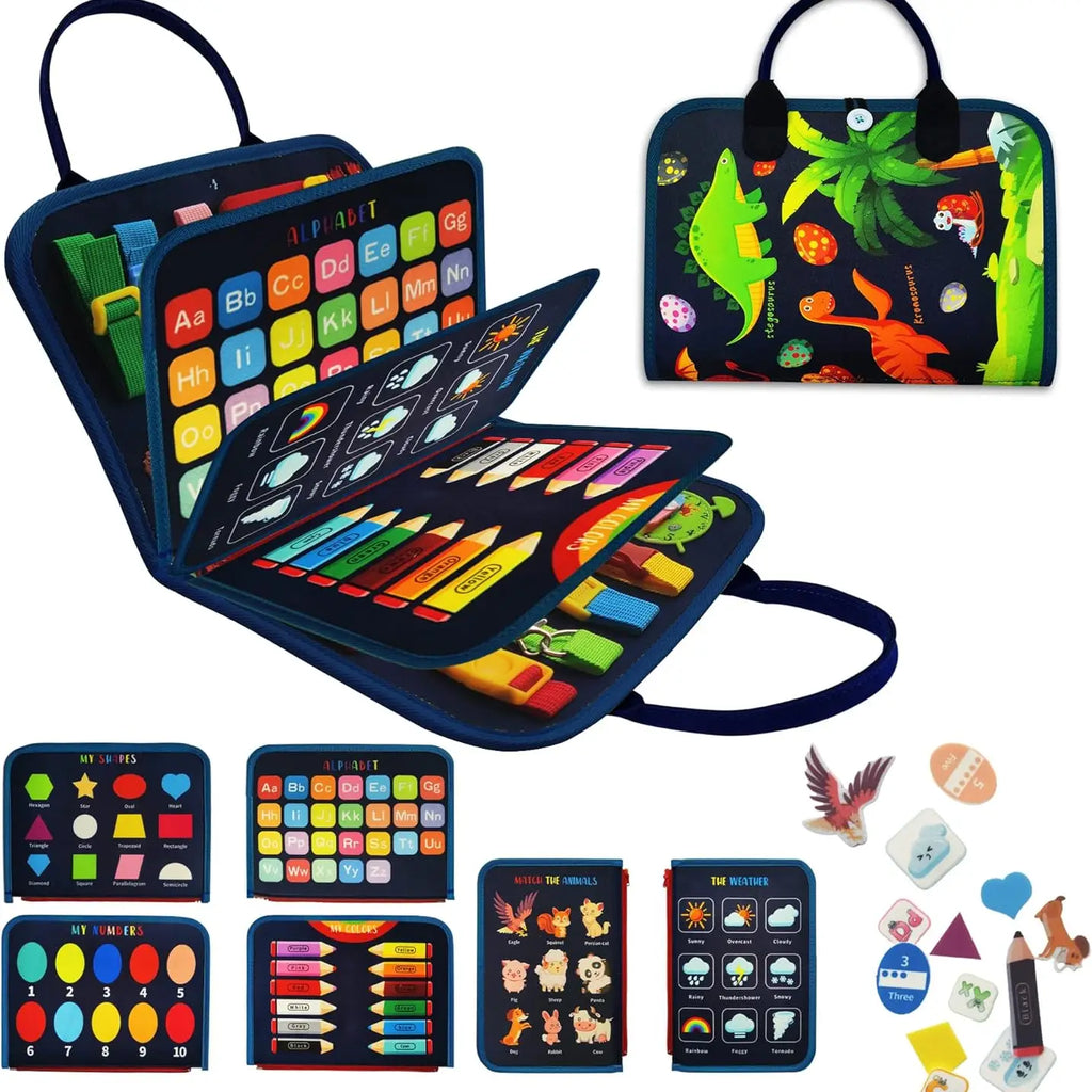 Educational Felt Busy Book Kids Sensory Montessori(10 Pack) 1 Set(Mix & Match Styles)