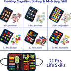 Educational Felt Busy Book Kids Sensory Montessori(10 Pack) 1 Set(Mix & Match Styles)