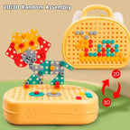 Magic Montessori Play Toolbox Bear with Drill Toys For Boys 3 To 7 Years Old Birthday Gift Driller