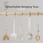 Foldable Baby Play Gym with 5 Hanging Toys by Comfy Cubs Blush