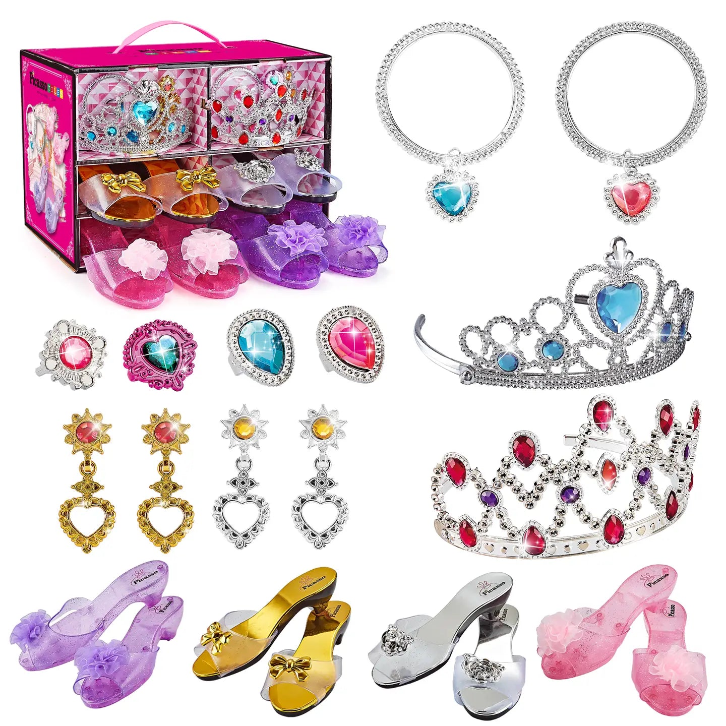 PicassoTiles 20pc Royal Princess Dress Up Set